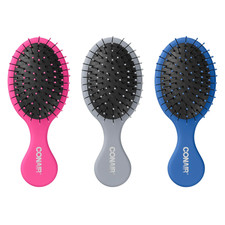Conair Mini Detangling Hair Brush Set 3 Pack Travel Wet Dry