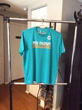 Miami Dolphins Aqua Polyester Activewear Shirt Adult 3XL XXL Nike Dri-Fit