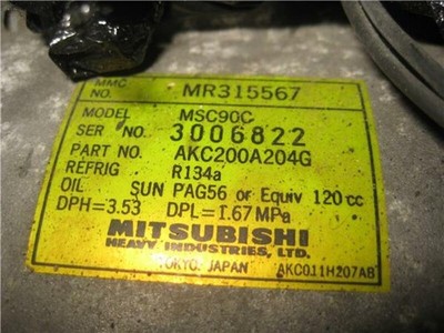 AKC200A204G 307653 klimakompressor MITSUBISHI GALANT BERLINA EA0 2.0 2000 GLS