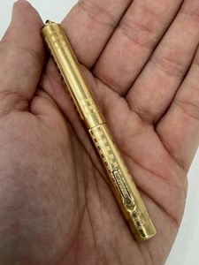 Conklin 3.5” Capped Rolled Gold Ringtop Fountain Pen Vintage