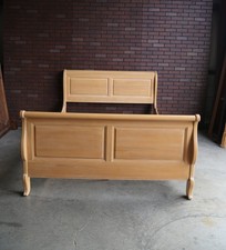Sleigh Bed ~ Queen Wood Bed Frame ~ Country French Sleigh Bed by Ethan Allen