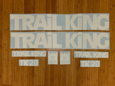 Trail King TK20 Trailer Replacement Decals Stickers 36'' (Set of 8) White Black