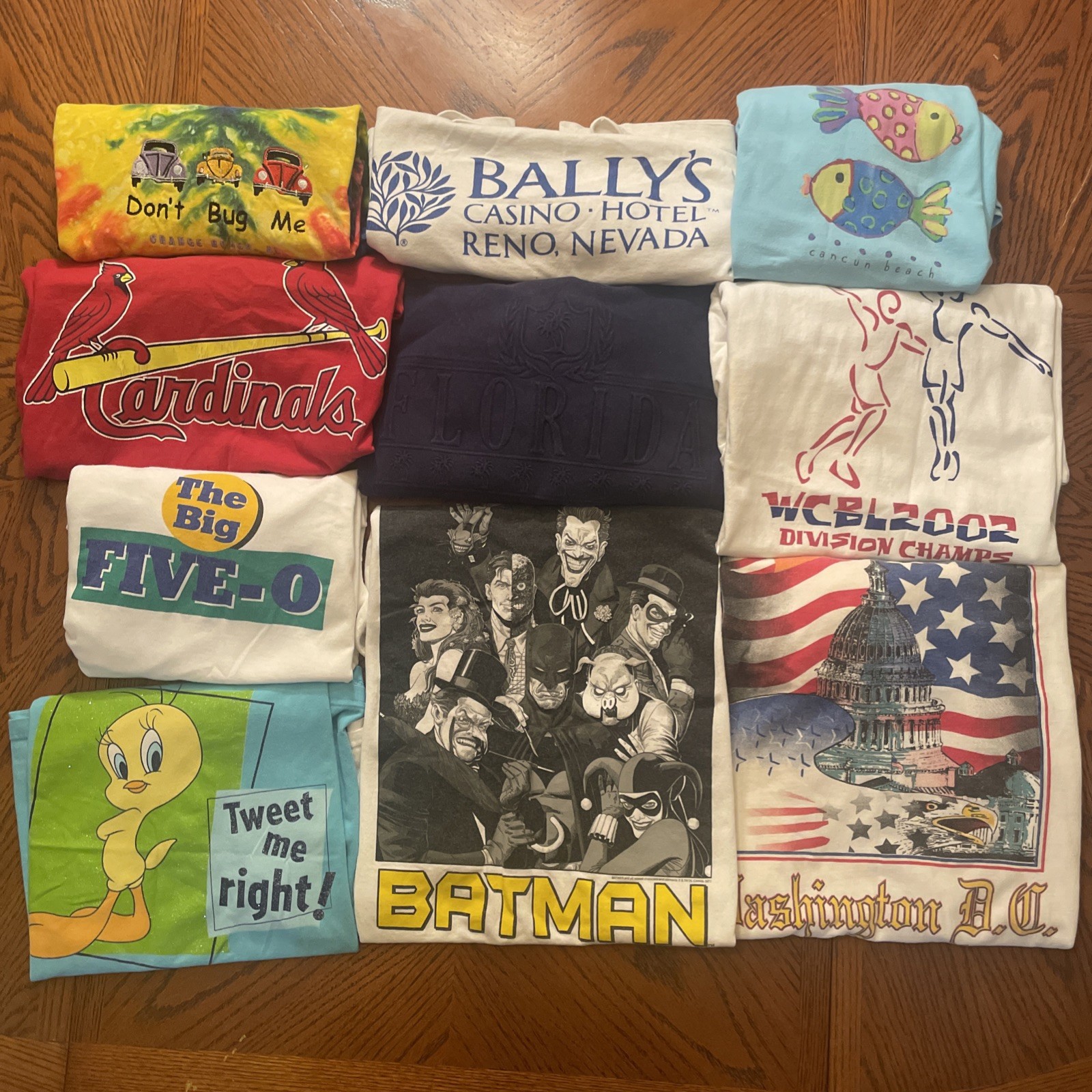 Vintage T-Shirt Lot Of 10 80s 90s Y2K Travel Cars Casino Sports