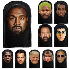 Cosplay Breathable sun-protection Mask Full Celebrity Face Rapper holloween