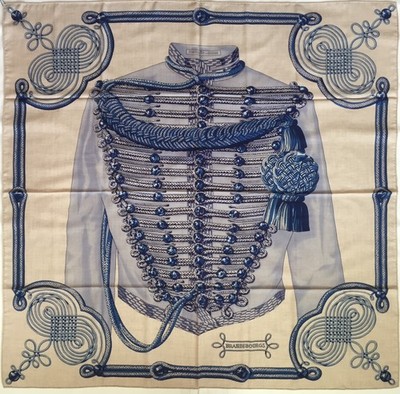 US Duty Free DDP HERMES 140CM CASHMERE SILK SHAWL SCARF Brandebourgs CSGM Latham