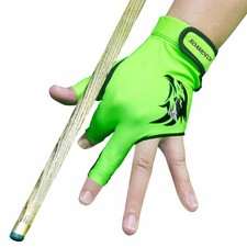 3Finger Left Hand Pool Glove for RightHanded Players Quick Dry  Durable""