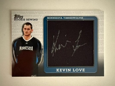 Kevin Love 2009-10 Topps Rookie Rewind Jumbo Game Used Jersey Auto /99 JJA-KL
