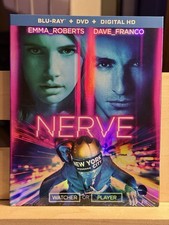 Nerve (2016) Blu-Ray + DVD Combo w/Slip Cover, Emma Roberts, Dave Franco
