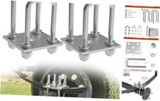 Square U-Bolt Kit for Boat Trailer Mounting Axle Leaf Springs 2" W x 5" L