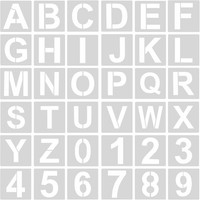 Schablonen Buchstaben Zahlen Set 36 StüCk Wiederverwendbar Kunststoff FüR