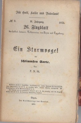 Ein Sturmvogel der schlimmsten Sorte. Für Gott Kaiser und Vaterland! 26. Fl