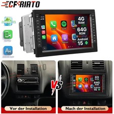 4+64GB Für VW LUPO 1997-2005 Autoradio Android 15 Carplay RDS GPS Navi DSP WIFI