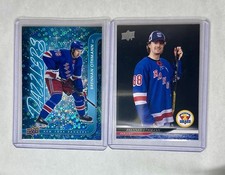 Brennan Othmann 24-25 Blue Dazzler-104 + Round One Draft #735 Hockey Cards