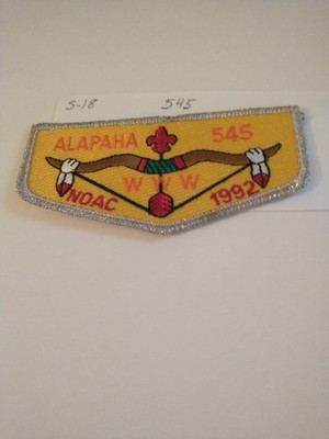 BSA/OA Alapaha Lodge 545, Alapaha Area Council, S-18, NOAC 1992, SMY BDR