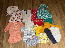 Baby Girl Assorted Brands 8 Outfits 19 Pieces Total Sizes 9-12 Months Bundle