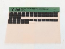 Yamaha Race TD2/B SPARE PARTS LIST MICROFICHE 70-71 (DEC 84) US SPEC