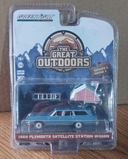 GREENLIGHT: "1969 Plymouth Satellite Station Wagon" The Great Outdoors 1:64 NIP
