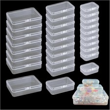 Bead Organizers and Storage-28 Pcs Small Plastic 28 Pieces Mixed Sizes, Clear