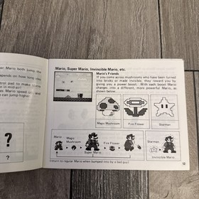 Super Mario Bros / Tetris / Nintendo World Cup NES Manual has wear - see pics