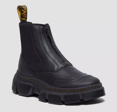 Dr.Martens Dmxl Fermeture Cuir Chelsea Bottes en Noir Tout Tailles Stock Limité - Photo 1/4