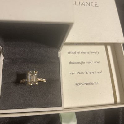 Grown Brilliance Diamond Ring-3 Carat Center Stone Lab Grown Diamond 14K Gold.