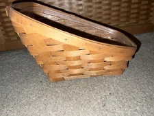 Longaberger 1991 Warm Brown Small Vegetable Basket With Protector