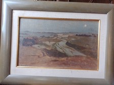 Alf Bachmann München Bretagne 1906 Dämmerung Öl Leinwand Ölgemälde Pappe