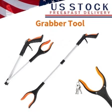 Foldable Reacher Grabber Tool Rotating Jaw & Magnet Trash Picker Heavy Duty