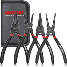 Snap Ring Pliers Set, Heavy Duty 4PCS-7 Inch Internal/External Circlip Pliers Ki
