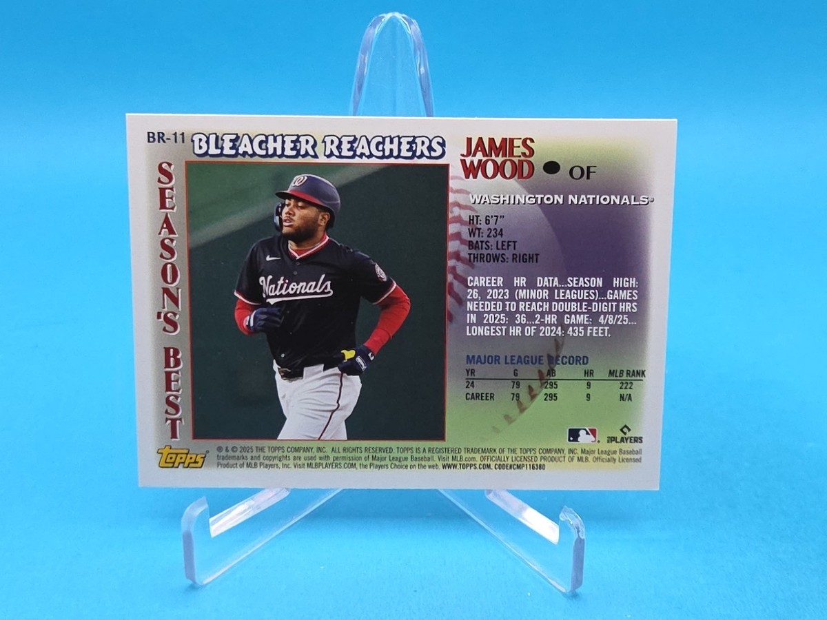 James Wood 2025 Topps Update Series RC #BR-11 Bleacher Reachers