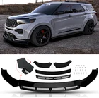 For Ford Explorer ST Front Bumper Lip Spoiler Chin Splitter Body Kit Gloss Black
