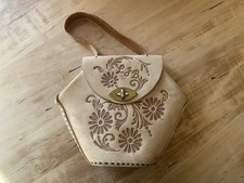 Vintage Cowgirl Suede Purse Western Rock A Billy Hand Tooled