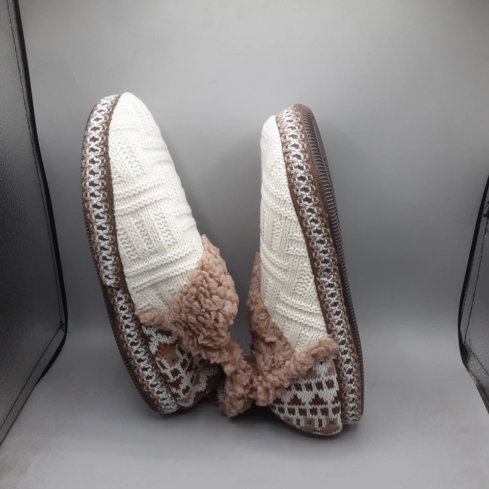 Muk Luks Magdalena Slippers Women's 7-8M Medium Beige Natural A196 - Image 2 of 4