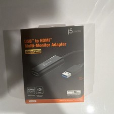 USB to HDMI Black multi Monitor Adapter 1080p FHD