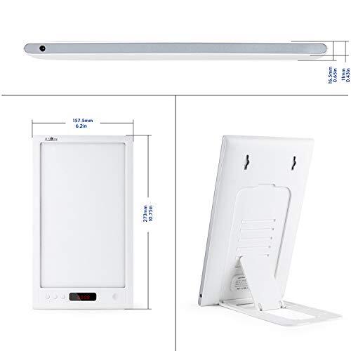 Light Therapy Alarm Clock Wake up Lamp 12000lux Full Spectrum UVFree