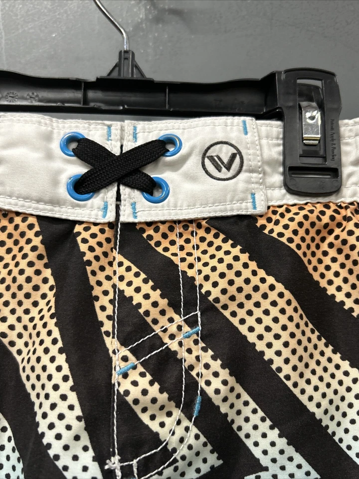 Pantalones cortos de natación Shaun para niño blanco azul y naranja Ombré talla XS Foto 2 de 4