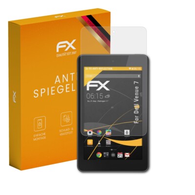 atFoliX 2x Displayfolie für Dell Venue 7 Schutzfolie matt&stoßfest Folie