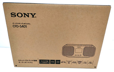 SONY CFD-S401 CD Radio Cassette Player FM/AM/Wide FM Large LCD AC100V Weiß