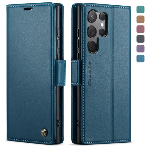 Custodia telefono in pelle PU per Samsung S24 S23 S22 S21 S20 slot scheda supporto pieghevole - Foto 12 di 66