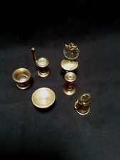Lot Of 6 Brass Doll House Furniture Miniature Pieces much more