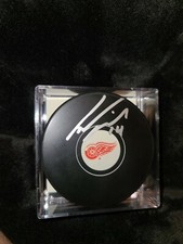 Gustav Nyquist #14 Autographed Hockey Puck Detroit Red Wings Authentic