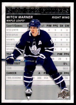 Mitch Marner 2023-24 Upper Deck Series 1 Stat Box Fillers RC #SB-7 Toronto Maple