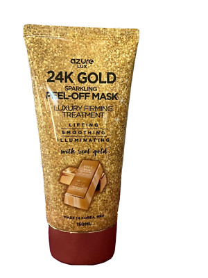 AZURE LUX 24K GOLD SPARKING PEEL-OFF MASK LUXURY FIRMING TREATMENT W.REAL GOLD
