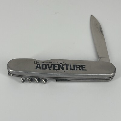 National Geographic Adventure Folding Knife Multi-Tool Bottle Opener Corkscrew
