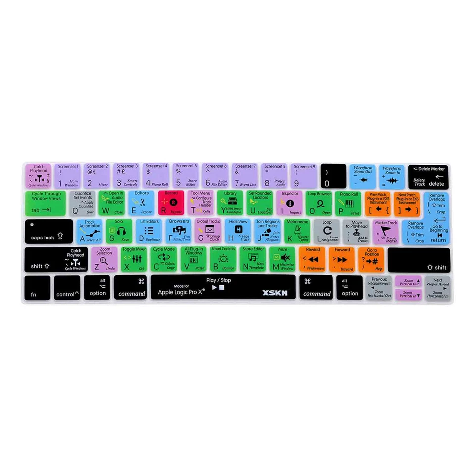 XSKN Logic Pro Shortcuts Keyboard Cover for Macbook Pro 13.3/15.4 inch Touch Bar - Image 2 of 4