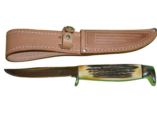 CASE XX 1940-64 VINTAGE STAG HANDLE KODIAK FIXED BLADE KNIFE WITH