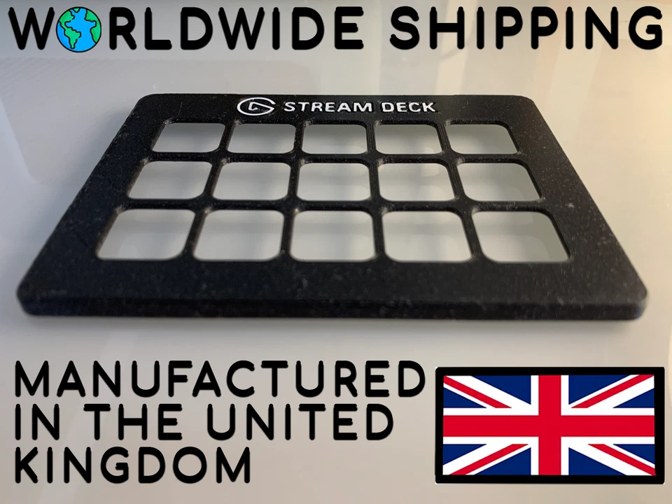 Elgato Stream Deck Face Plate Cover For Mk1 or Mk2 with Custom Text + Colours - Image 4 of 4
