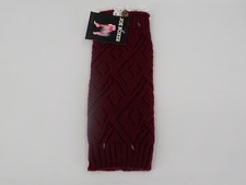 Joe Boxer Leg Warmers Boot Cuff Womens One Size Burgundy White Lace Trim NWOT