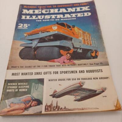 Mechanix Illustrated Magazine Dec 1957 7-Ton Truck Sleeping Habits 58 Chevy Ford