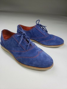 blue suede brogues womens